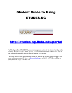 Student Guide to Using ETUDES-NG  -ng.fhda.edu/portal