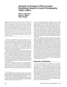 Analysis of Change in Piñon-Juniper Woodlands Based on Aerial Photography, 1930’s-1980’s