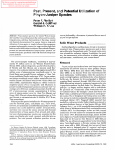 Past,  Present, and  Potential  Utilization of Pinyon-Juniper Species J.