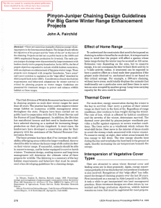 Pinyon-Juniper Chaining  Design  Guidelines Projects John A.  Fairchild