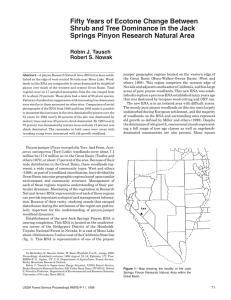 Fifty Years of Ecotone Change Between Springs Pinyon Research Natural Area