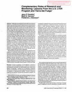 Complementary Roles of Research and Monitoring: Lessons From the U.S. LTER