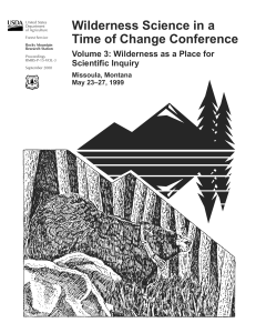 Wilderness Science in a Time of Change Conference Scientific Inquiry