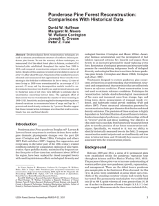 Ponderosa Pine Forest Reconstruction: Comparisons With Historical Data David W. Huffman