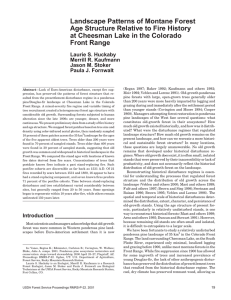 Landscape Patterns of Montane Forest Age Structure Relative to Fire History