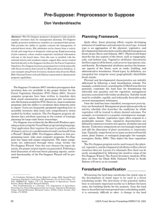 Pre-Suppose: Preprocessor to Suppose Don Vandendriesche Planning Framework _____________