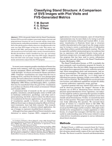 Classifying Stand Structure: A Comparison FVS-Generated Metrics T. M. Barrett