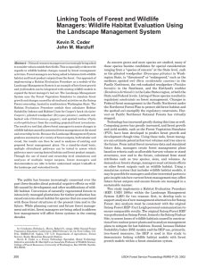 Linking Tools of Forest and Wildlife Managers: Wildlife Habitat Evaluation Using