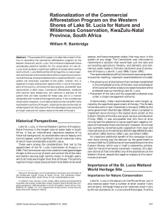 Rationalization of the Commercial Afforestation Program on the Western