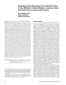 Breeding Rust-Resistant Five-Needle Pines in the Western United States: Lessons from