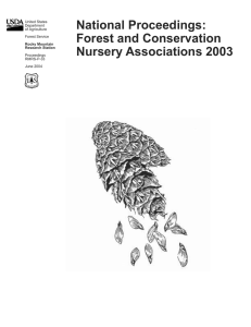 National Proceedings: Forest and Conservation Nursery Associations 2003 United States