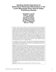 Seedling Quality Standards for Bottomland Hardwood Afforestation in the