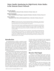 Water Quality Monitoring for High-Priority Water Bodies Terry W. Sprouse