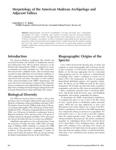 Herpetology of the American Madrean Archipelago and Adjacent Valleys Introduction