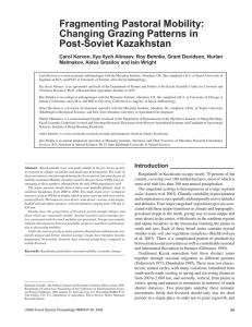 Fragmenting Pastoral Mobility: Changing Grazing Patterns in Post-Soviet	Kazakhstan