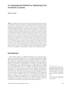 A Computational Method for Optimizing Fuel Treatment Locations Mark A. Finney