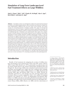 Simulation of Long-Term Landscape-Level Fuel Treatment Effects on Large Wildfi res