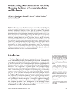 Understanding Ozark Forest Litter Variability Through a Synthesis of Accumulation Rates