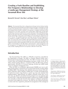 Creating a Fuels Baseline and Establishing Fire Frequency Relationships to Develop