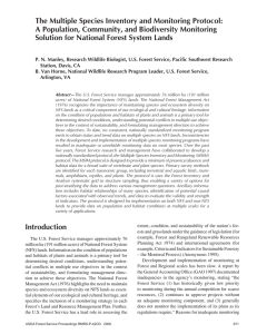 The Multiple Species Inventory and Monitoring Protocol: