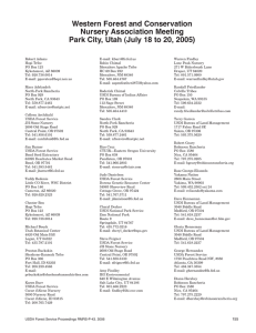 Western Forest and Conservation Nursery Association Meeting