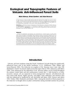 Ecological and Topographic Features of Volcanic Ash-Influenced Forest Soils