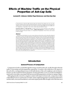 Effects of Machine Traffic on the Physical Properties of Ash-Cap Soils