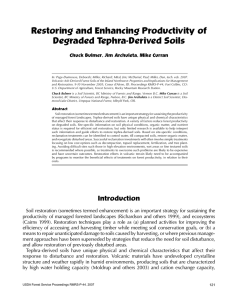 Restoring and Enhancing Productivity of Degraded Tephra-Derived Soils