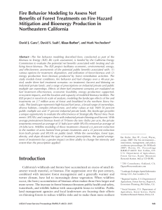 Fire Behavior Modeling to Assess Net Mitigation and Bioenergy Production in