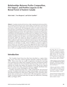 Relationships Between Prefire Composition, Fire Impact, and Postfire Legacies in the