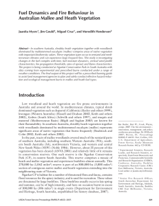 Fuel Dynamics and Fire Behaviour in Australian Mallee and Heath Vegetation