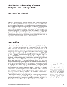 Visualization and Modeling of Smoke Transport Over Landscape Scales Glenn P. Forney