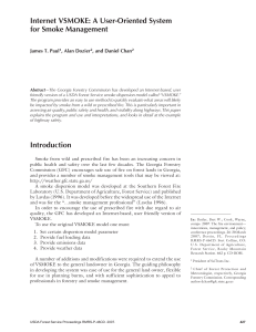 Internet VSMOKE: A User-Oriented System for Smoke Management James T. Paul