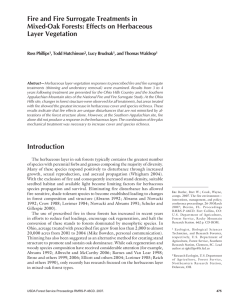 Fire and Fire Surrogate Treatments in Mixed-Oak Forests: Effects on Herbaceous