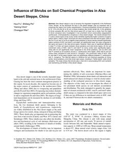 Influence of Shrubs on Soil Chemical Properties in Alxa