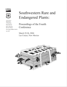 Southwestern Rare and Endangered Plants : Proceedings of the Fourth