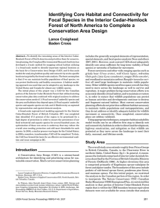 Identifying Core Habitat and Connectivity for