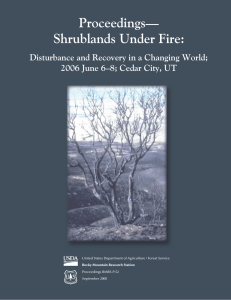 Proceedings— Shrublands Under Fire: Disturbance and Recovery in a Changing World;