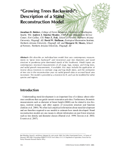 “Growing Trees Backwards”: Description of a Stand Reconstruction Model