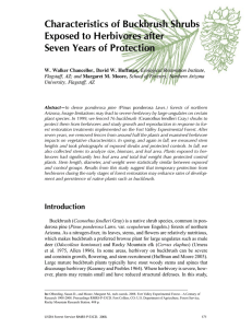 Characteristics of Buckbrush Shrubs Exposed to Herbivores after Seven Years of Protection