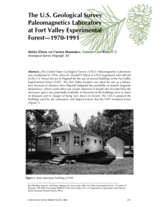 The U.S. Geological Survey Paleomagnetics Laboratory at Fort Valley Experimental Forest—1970-1991