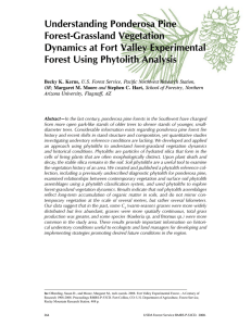 Understanding Ponderosa Pine Forest-Grassland Vegetation Dynamics at Fort Valley Experimental