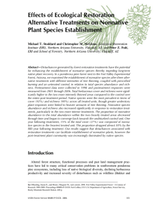 Effects of Ecological Restoration Alternative Treatments on Nonnative Plant Species Establishment