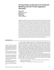 Incorporating Landscape Fuel Treatment Modeling into the Forest Vegetation Simulator