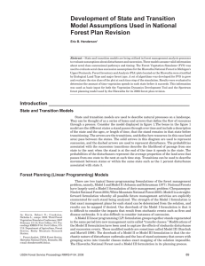 Development of State and Transition Model Assumptions Used in National