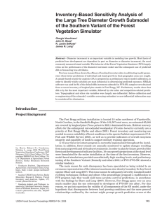 Inventory-Based Sensitivity Analysis of the Large Tree Diameter Growth Submodel