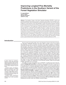 Improving Longleaf Pine Mortality Predictions in the Southern Variant of the