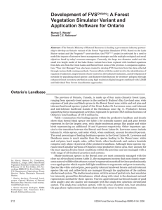 Development of FVS : A Forest Vegetation Simulator Variant and