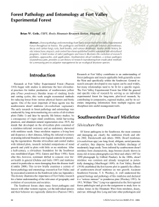 Forest Pathology and Entomology at Fort Valley Experimental Forest Introduction