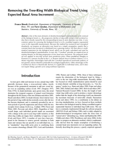 Removing the Tree-Ring Width Biological Trend Using Expected Basal Area Increment